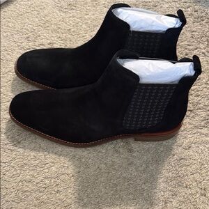 Black Suede Chelsea Boots